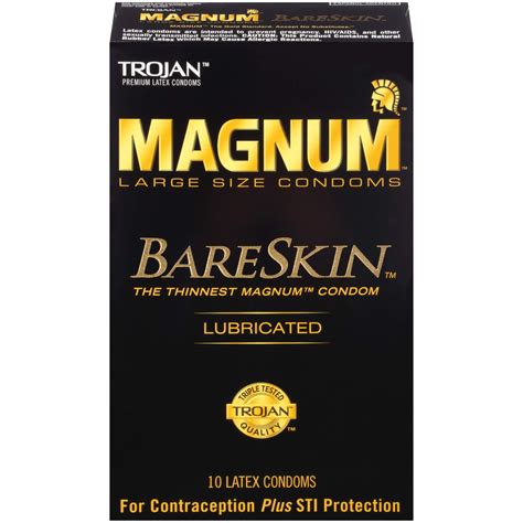 magnum bare skin|Trojan Magnum Bareskin Lubricated Large Size .